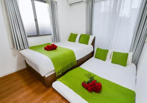 Japanese style single-family house, three floors, 75 square meters, three bedrooms and one living room